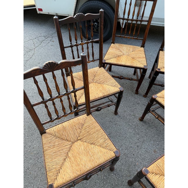 Antique English Spindle Back Chairs For Sale - Image 9 of 16