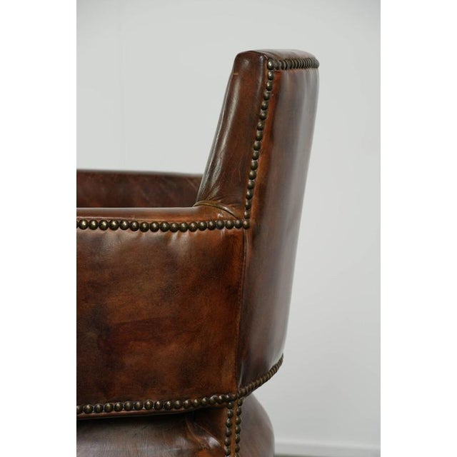 Vintage Dining Chairs in Cowhide Leather, Set of 2 For Sale - Image 11 of 12
