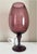Rare Huge Bohemian Glass Mid-Century Vase Thick, heavy and tall Mint Purple Dimensions: 8ʺW × 8ʺD × 18ʺH