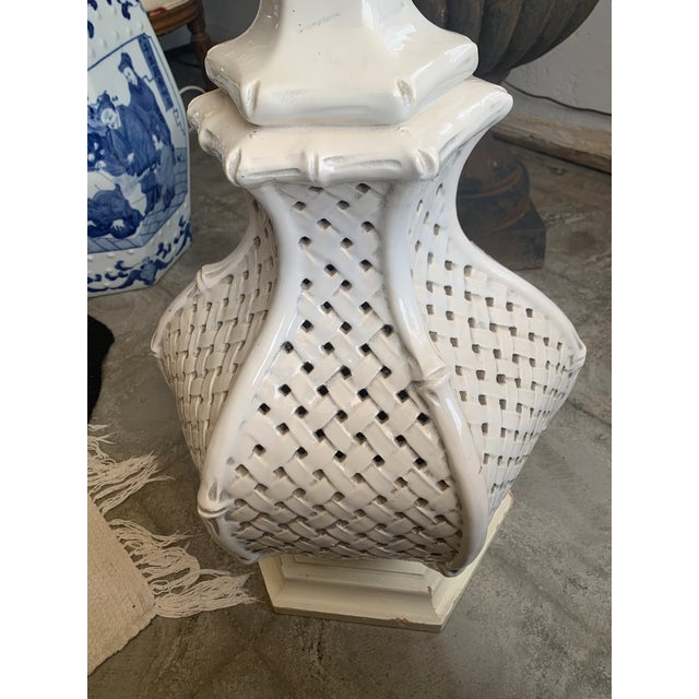 Nardini Studios Hollywood Regency Faux Bamboo Ceramic Floor Lamp by Nardini For Sale - Image 4 of 12