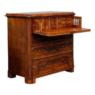 19th Century Biedermeier Chest of Drawers in Mahogany For Sale