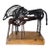 Vintage Brutalist Abstract Mare & Foal Metal Sculpture on Burl Wood Base For Sale