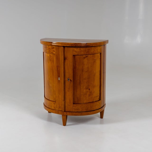 Biedermeier Demi-Lune Cabinet, 1830 For Sale - Image 6 of 9
