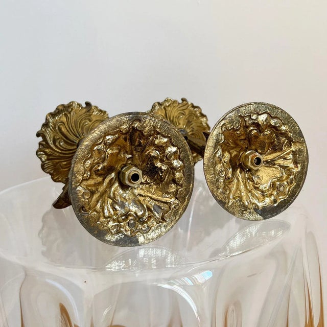 Vintage Rococo Style Candleholders, 1930s, Set of 2 For Sale - Image 9 of 11