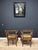Set of French armchairs from the second half of the 19th century, in Provençal style, made of walnut. with rush mat seats....