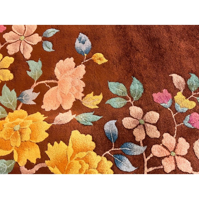 20th Century Chinese Art Deco Copper Coloured Nichols Rug, 1920 For Sale - Image 13 of 14