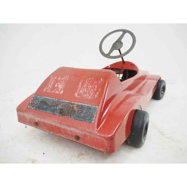 Metal Mid-Century Kids Mechanical Pedal Car, 1960s For Sale - Image 7 of 12