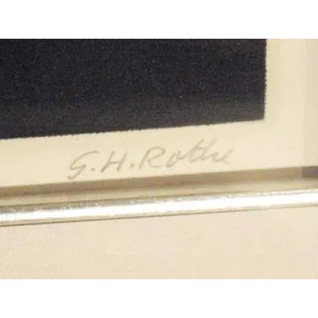 Realism 1980s G H Rothe "Ben Rabba II (Red)" Hand Signed Original Mezzotint For Sale - Image 3 of 7