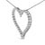 Haus of Brilliance 14K White Gold 3.0 Cttw Lab Grown Diamond Open Heart Pendant Necklace For Sale - Image 4 of 4