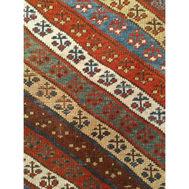 Antique Gendje Kazak Runner, Handwoven Wool, 19th Century Caucasus, 4' x 11' For Sale - Image 14 of 16