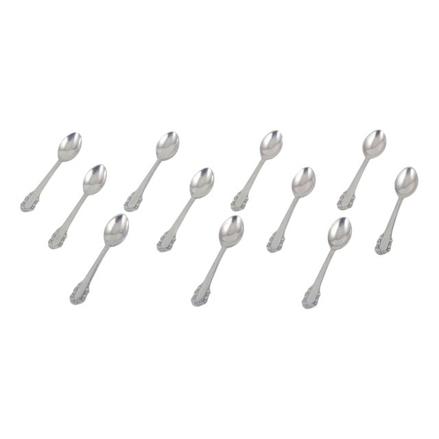 Lily of the Valley Coffee Spoons in Sterling Silver from Georg Jensen, 1920s, Set of 11 For Sale