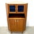 Brown 1950s Danish Rosewood Corner Cabinet W/ Indigo Stained Glass Doors For Sale - Image 8 of 16