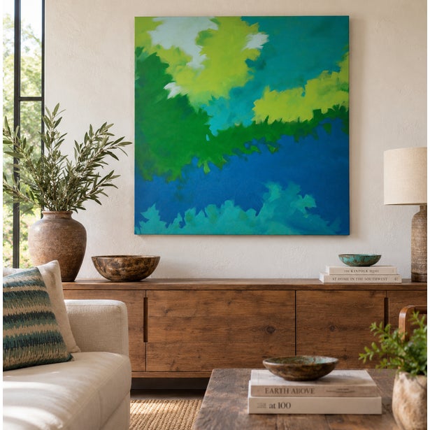 Original large-scale abstract acrylic painting by Robert Castillo, completed in 2026. This striking contemporary...