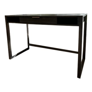 Brushed Ebony Wood Desk For Sale