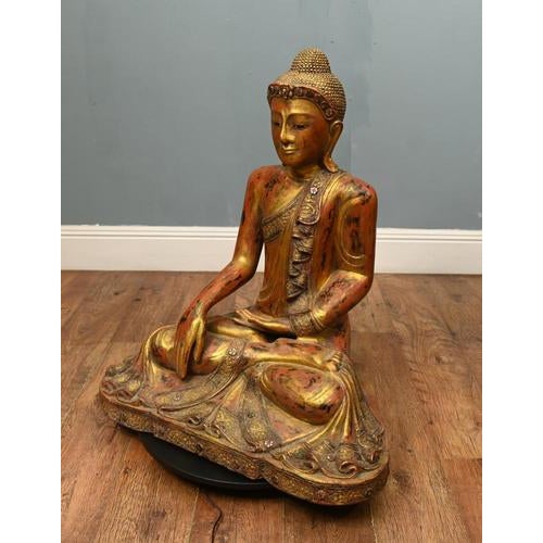 Carved Burmese Buddha Statue For Sale - Image 6 of 12