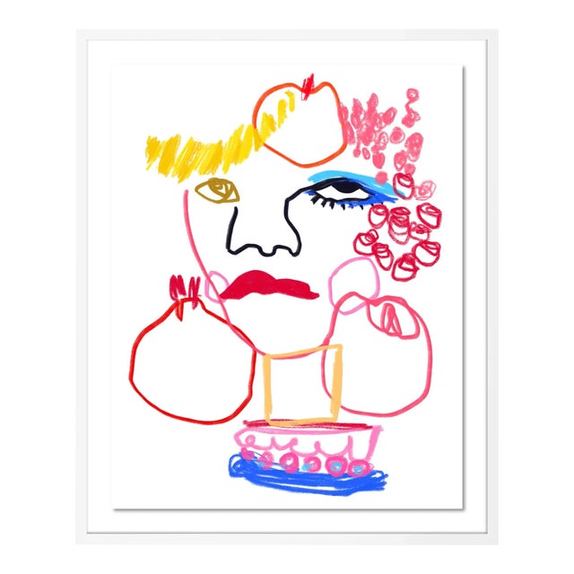Tuttie Fruittie by Annie Naranian in White Frame, Small Art Print For Sale