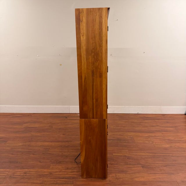 Late 20th Century Vintage Cherry Display Cabinet For Sale - Image 5 of 9