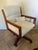 Mid Century Modern Oak Executive Office Swivel Chair For Sale - Image 9 of 9
