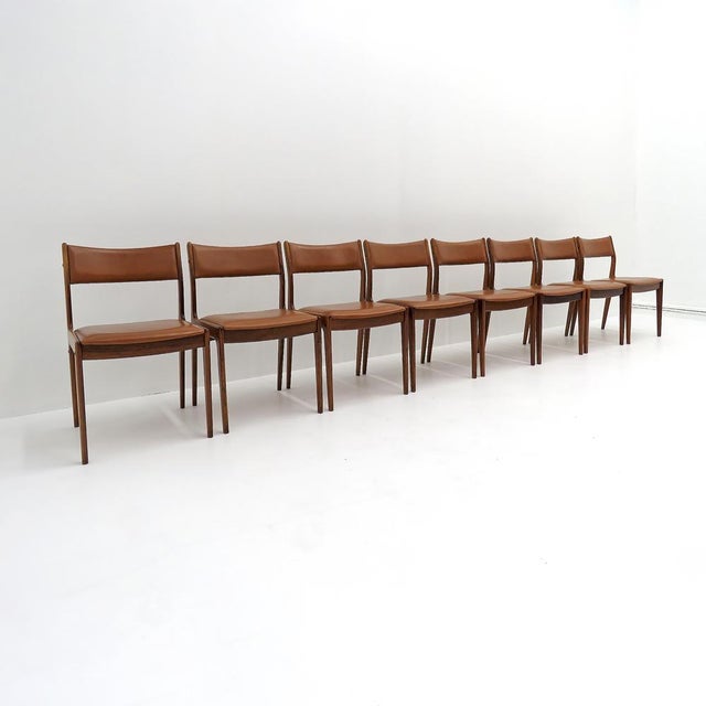 Set of 8 Danish Modern, Palisander & Leatherette, Dining Chairs, 1960 For Sale - Image 10 of 10