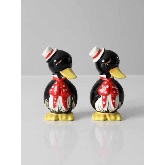 Black Mid 20th Century Mid-Century Penguin Salt & Pepper Shakers Set For Sale - Image 8 of 10