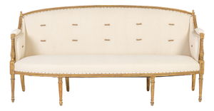 Large Antique French Giltwood Sofa, 1800s
