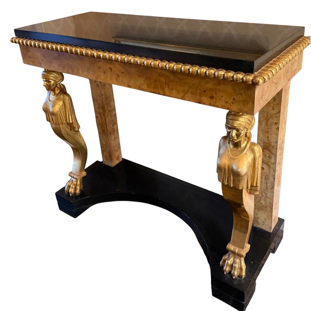 Traditional 18th C Style Hendrix Allardyce Egyptian Revival Console Table - 1 of 2 Available For Sale - Image 3 of 3