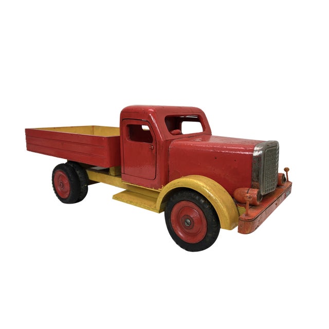 Vintage Wooden Toy Truck attributed Bigge, Germany, 1950s For Sale