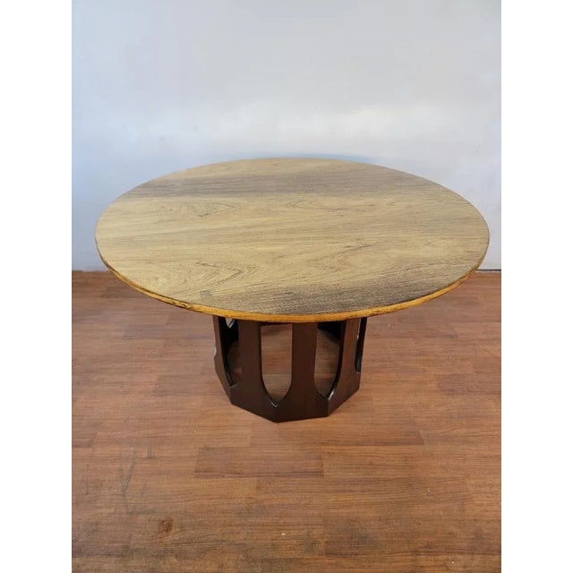 Wood Mid Century Modern Harvey Probber Pedestal Table For Sale - Image 7 of 10