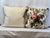 Custom-tailored Floral 22” pillows in shades of rose and burgundy with beautiful dark green foliage. Backs in coordinating...