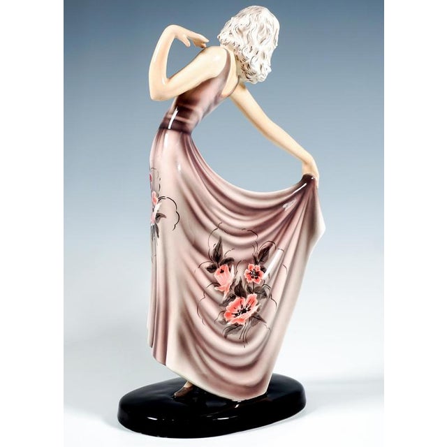Art Deco Vienna Dancer Dolly by Stephan Dakon for Goldscheider, 1937 For Sale - Image 3 of 7