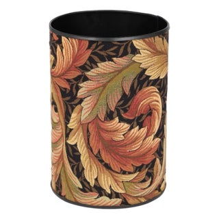 Acanthus & Lily Autumn Tapestry Waste Bin For Sale