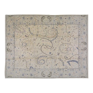 Oushak Hand Knotted Wool Rug, 9'7"x12'8" For Sale