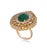 7.47 Natural Zambian Emerald & 5.64 Cts Diamond 18 Karat Yellow Gold Ring Size 6 For Sale - Image 12 of 18