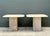Mid-Century Modern Vintage Italian Travertine Side Tables - A Pair For Sale - Image 3 of 12