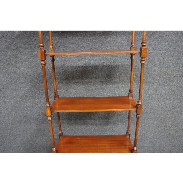 Traditional Baker Mahogany Etagere With Drawer For Sale - Image 3 of 16