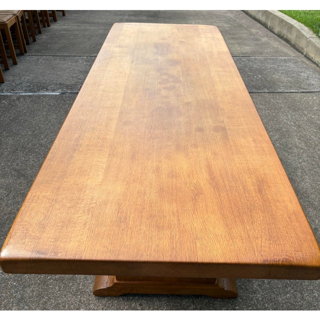 Vintage French Country Trestle Dining Table For Sale - Image 9 of 10
