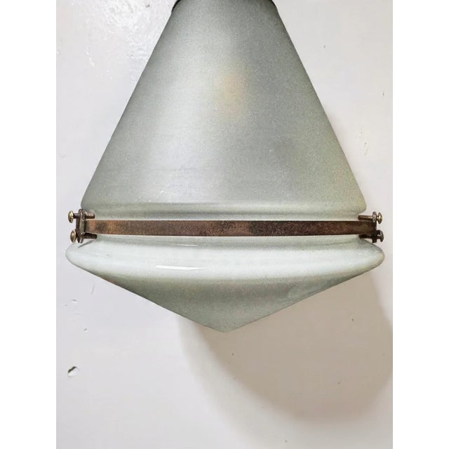 Metal Luzette Pendant Light by Peter Behrens for Siemens and Schukert, 1920s For Sale - Image 7 of 11