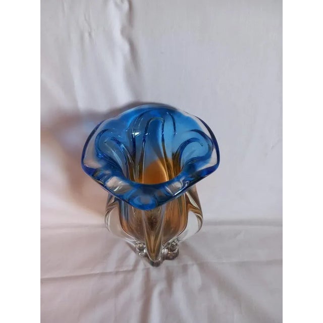 Mid-Century Modern Glass Vase by Josef Hospodka for Chribska Glassworks For Sale - Image 6 of 7