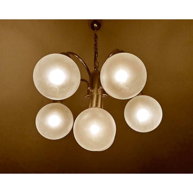 Vintage Glass Cascade Chandelier, 1970s For Sale - Image 13 of 17