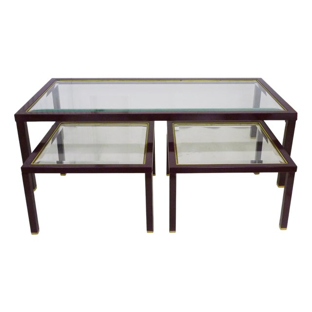 Coffee Table and Nesting Tables, 1970s, Set of 3 For Sale