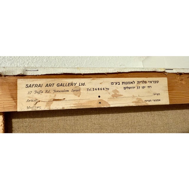 Jossi Stern, Jerusalem Hasidic Family Oil Painting Israeli Judaica Yossi Stern Bezalel School For Sale - Image 10 of 10