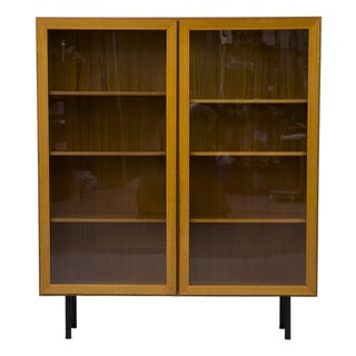 Teak Cabinet with Glass Doors from Omann Jun, 1960s For Sale