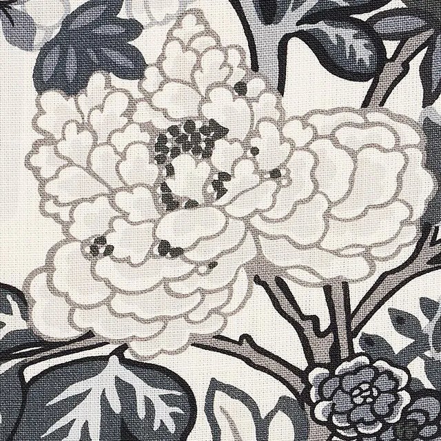 Chinoiserie Schumacher Chiang Mai Dragon in Smoke Sample For Sale - Image 3 of 5