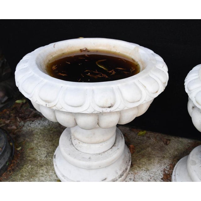- Classic pair of English stone garden urns on pedestal stands - Imagine how these would look overflowing with flowers and...