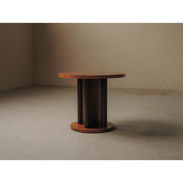 Art Deco Round Pedestal Side Table in Wood, France, 1950 For Sale - Image 11 of 12