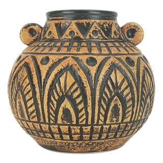 Mid-Century Jasba Model N 312 11 20 Vase with Abstract Decor from Jasba For Sale