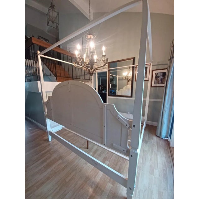 Gustavian (Swedish) Ethan Allen Swedish Home Four Poster and Canopy Bed King Size For Sale - Image 3 of 12