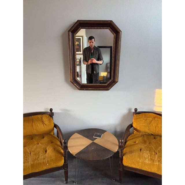 Italian Vintage Italian Octagonal Wall Mirror by Ethan Allen For Sale - Image 3 of 7