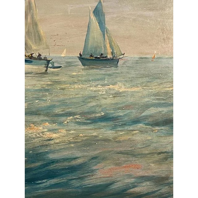 U. Montini, Marina, 1900s, Oil on Panel, Framed For Sale - Image 5 of 9