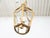 Art Nouveau Style Gilt Metal Three-Light Lantern with Subtle Scrolling Effects For Sale - Image 12 of 12